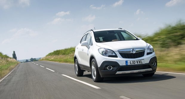 The Front of a White Vauxhall Mokka