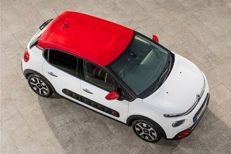 The new Citroen C3 seen from above
