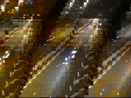 Dusk Motorway Driving