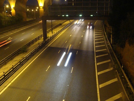 Dusk Motorway Driving