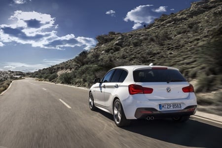 BMW Series 1 on the road