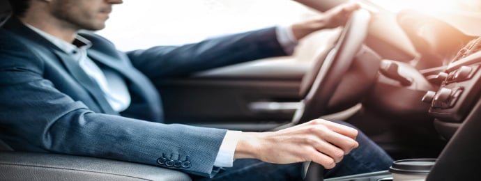 Business man driving
