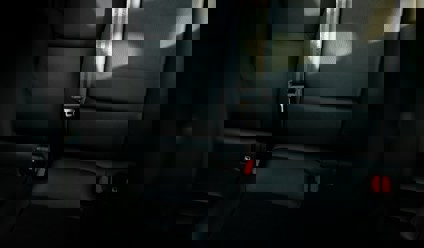 Car seat in dim light
