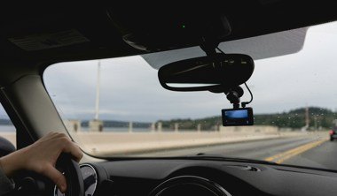 driving car with dash cam