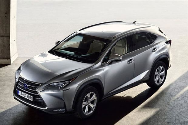 The front of a Grey Lexus NX