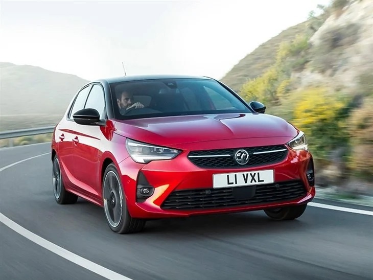 red vauxhall corsa hatchback