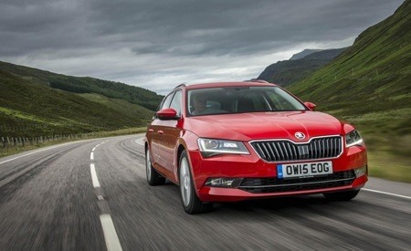 Skoda Superb on the road