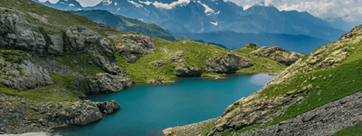 Lake Kardyvach, Caucasus, Mountains Russia