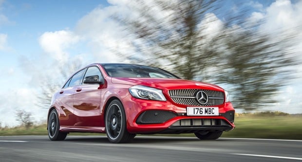 A Red Mercedes-Benz A Class