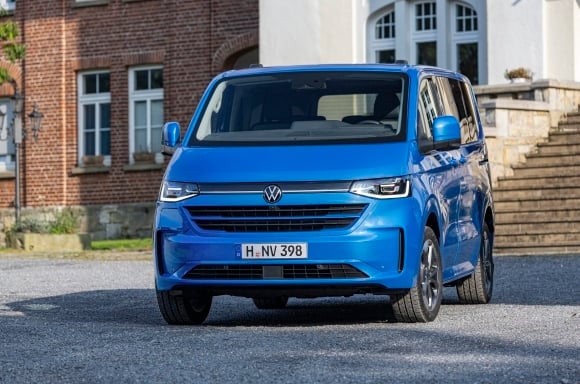 Volkswagen transporter in blue