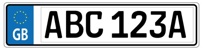 Vehicle License Plate: ABC 123A