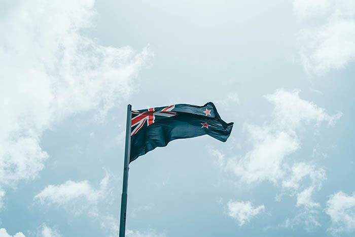 close up of new zealand flag