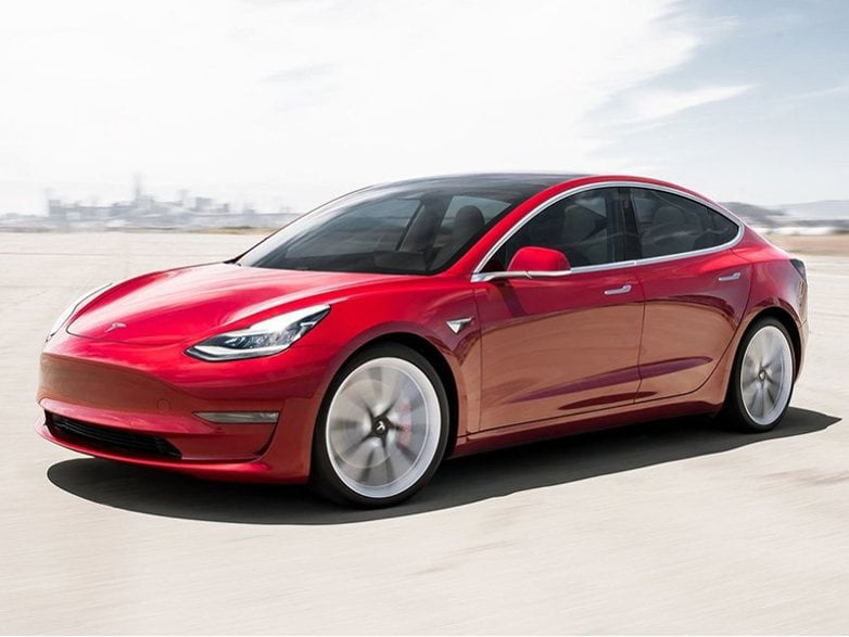 Tesla Model 3 on a sunny day