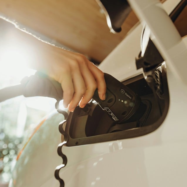 an electric car being charged