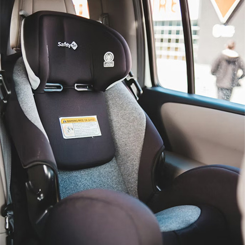 grey and black car seat