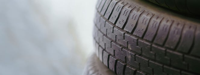 close up of tyre trim