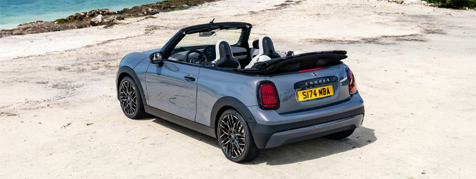 Rear-side view of a Mini Cooper S Convertible