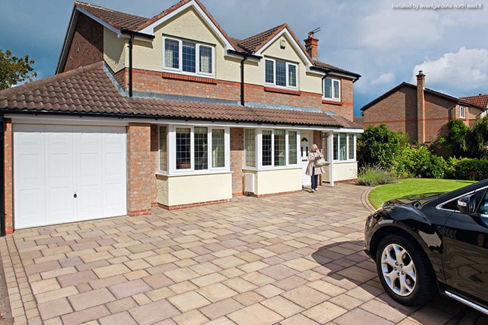 car parked on driveway