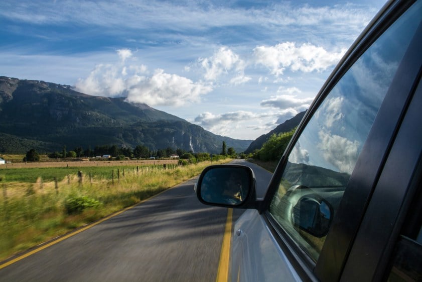 car on an empty road