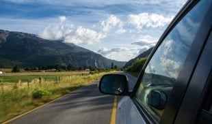 car on an empty road