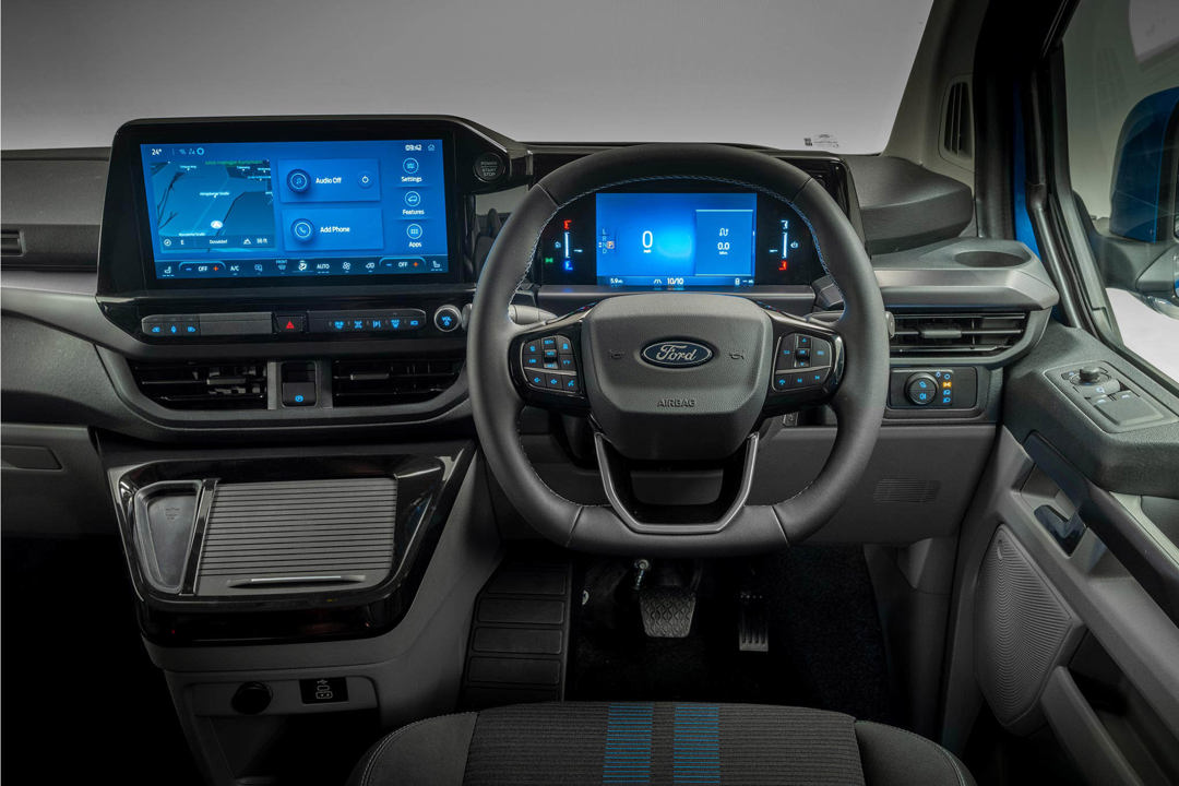 Ford E-Transit Custom Double Cab lease van interior