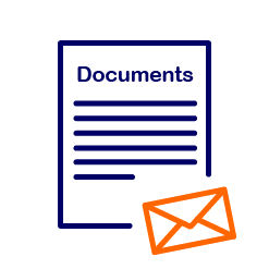 graphic of document and letter