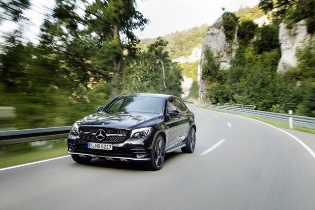 New Mercedes GLC 43 4MATIC Coupe on the road