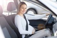 pregnant woman in driver seat