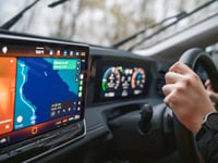Car infotainment system in a modern car