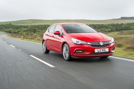 The new Vauxhall Astra on the road