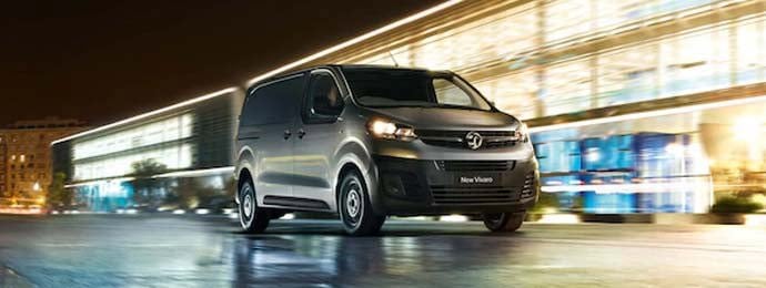 vauxhall vivaro driving on the road