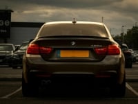 BMW car with clear number plate