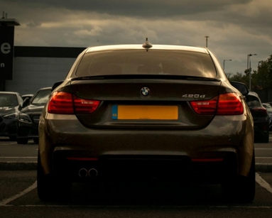 BMW car with clear number plate