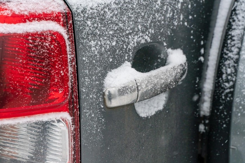frozen car door handle
