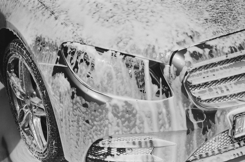 car being washed