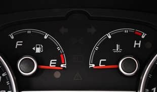 Black fuel and temperature gauge