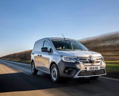 Renault Kangoo driving on the road