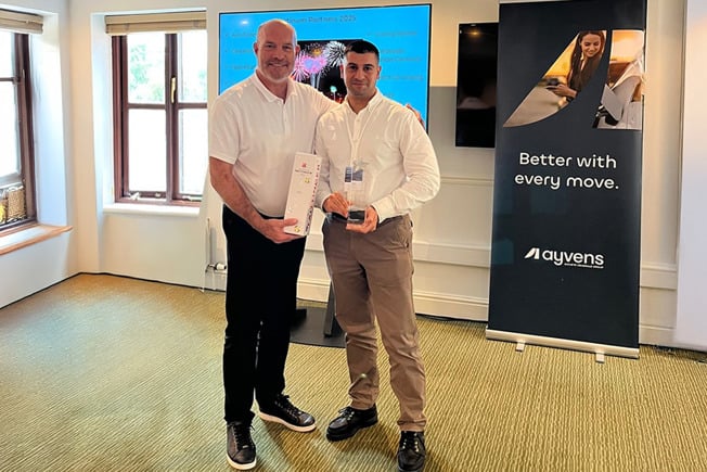 Charles Campbell collecting Platinum-Premier Broker awar