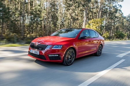 The new Skoda Octavia vRS 245 on the road