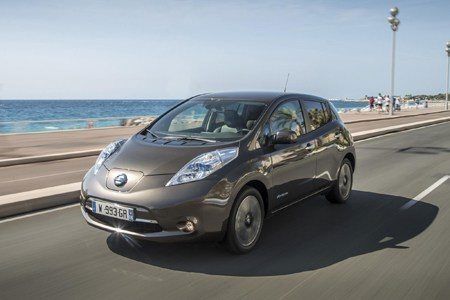 Nissan LEAF on the road