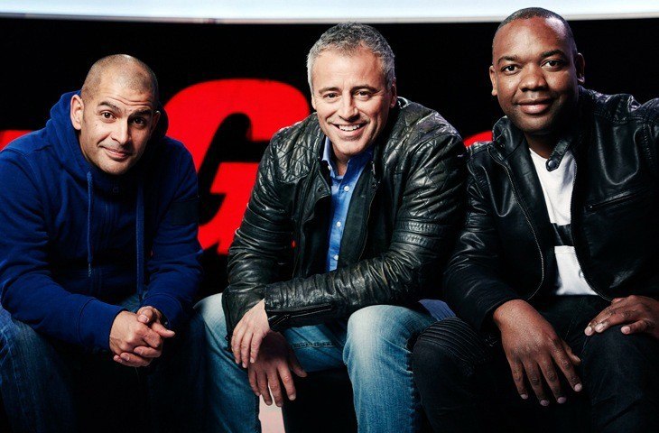The presenting team on BBC Top Gear 2017
