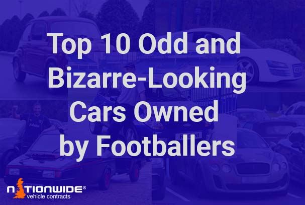 A collection of strange and unique cars belonging to football players.