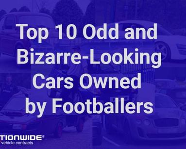 A collection of strange and unique cars belonging to football players.