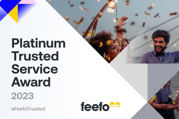 2023 Feefo Platinum Trusted Service Award Win