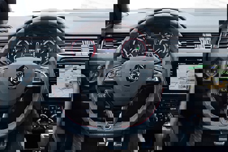 The new Skoda Octavia vRS 245 steering wheel jpg