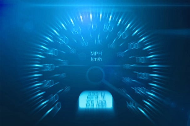 blue speedometer maxed out 