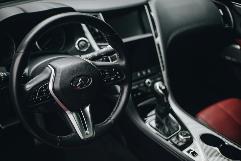 black infiniti interior