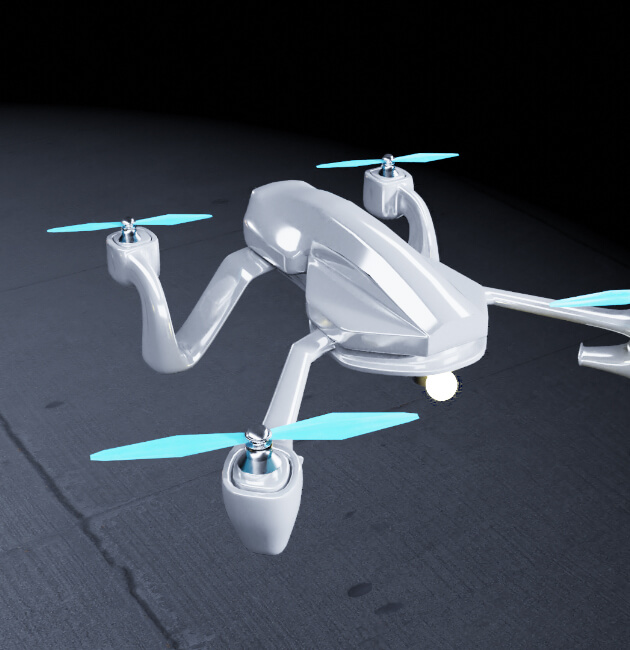 Cars of the future drone headlights