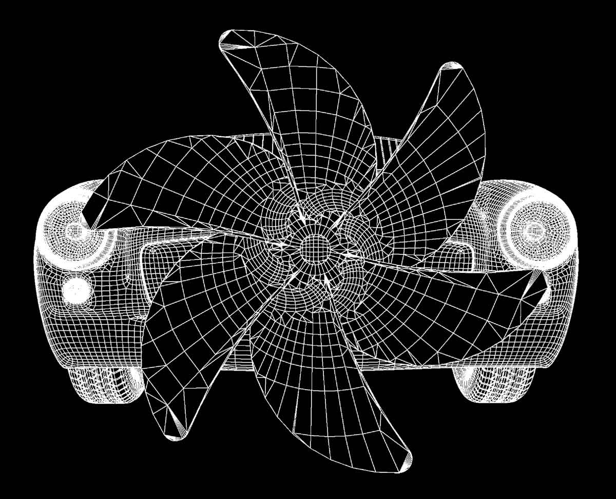 Cars of the 1950's wireframe